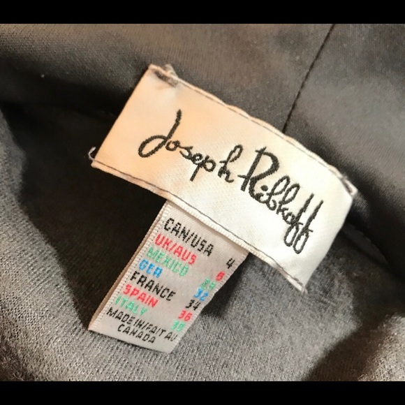 Joseph Ribkoff Grey/silver zipper Jacket with Faux Fur around hood size 4 - Picture 4 of 8